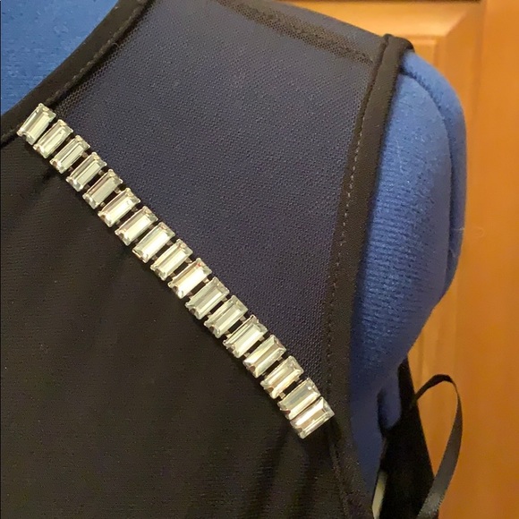 Flirty Black dress with illusion and sparkle - Picture 2 of 4